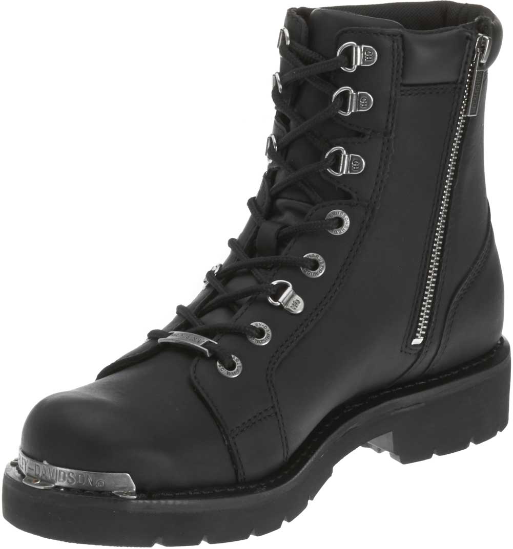 leather lace up biker boots