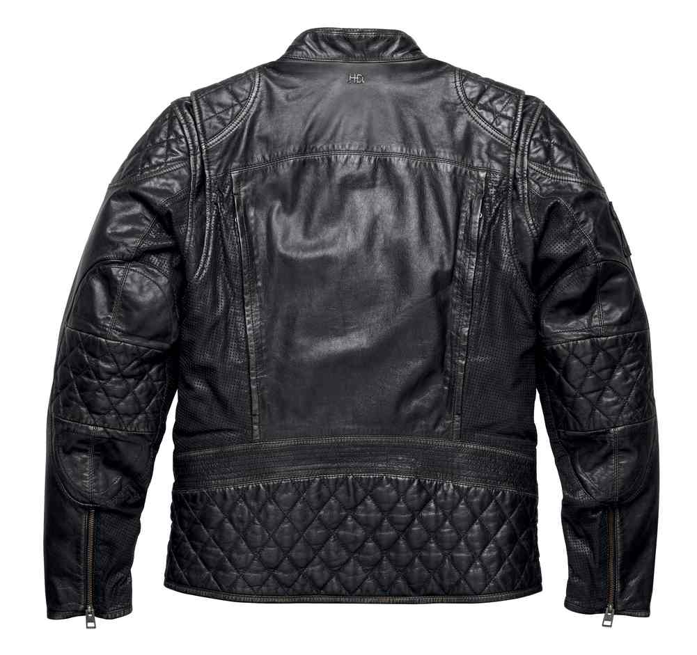 Harley-Davidson® Mens Black Label Core Perforated Panel Leather