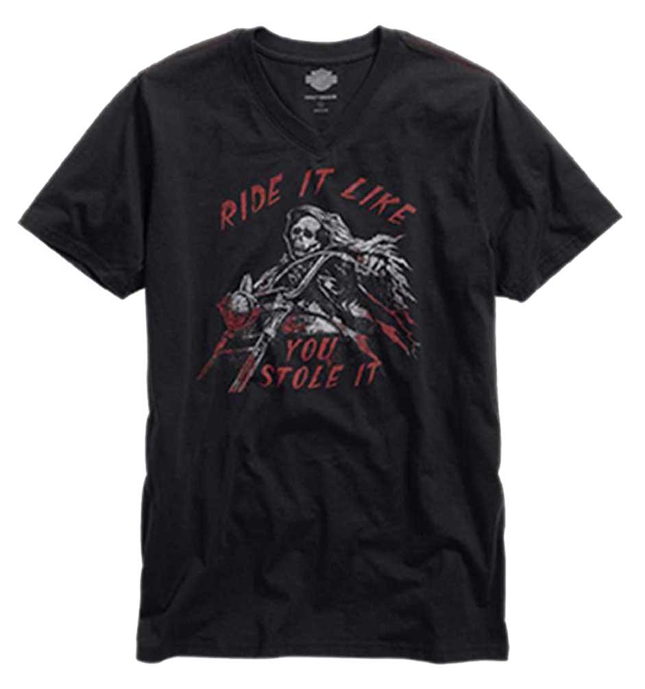 Harley-Davidson Men's You Stole It V-neck Short Sleeve Tee, Black. 96189-16VM - Wisconsin Harley-Davidson
