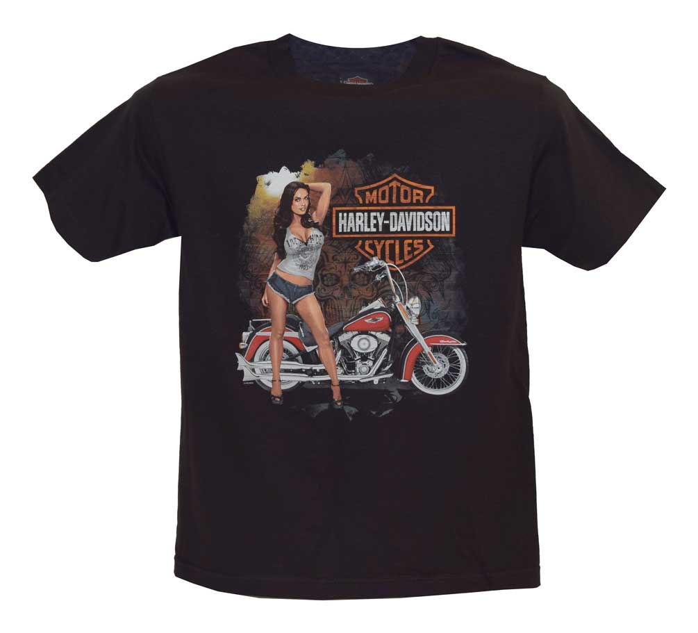 Harley-Davidson Men's T-Shirt, Go Get Her Sexy Pinup Tee, Black 30293353 - Wisconsin Harley-Davidson