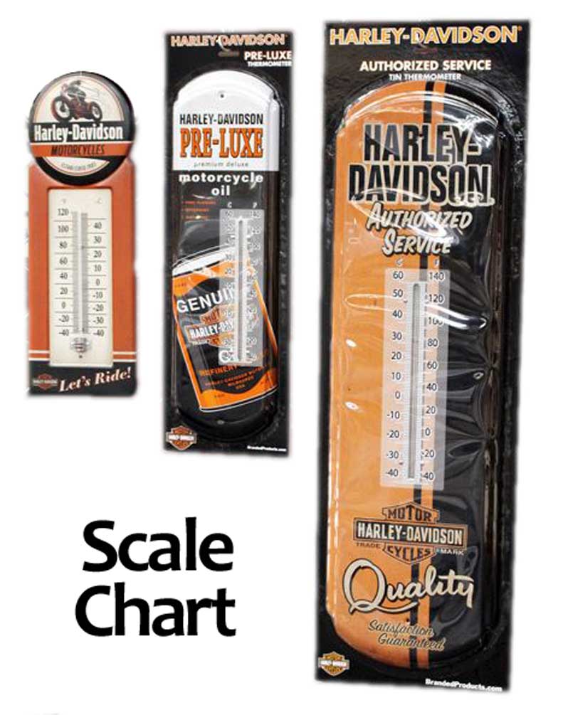 Harley-Davidson Authorized Service Tin Thermometer, 8 W x 26.75 H HDL-10093 - No Hassle Returns at Wisconsin Harley