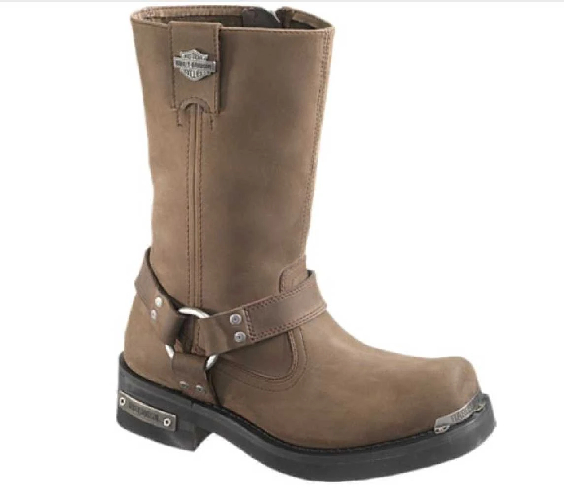 Harley-Davidson Men's Landon 10-Inch Motorcycle Boots Black, Brown D96047 D96051 - Wisconsin Harley-Davidson