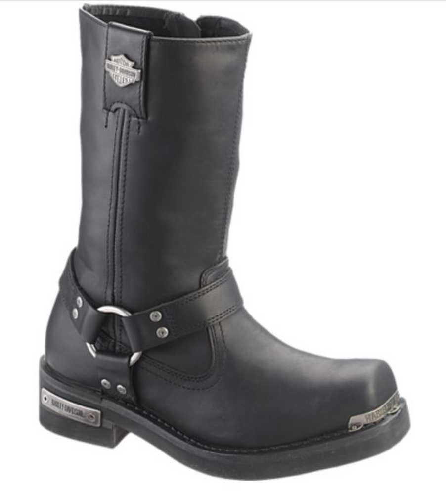 black mens motorcycle boots