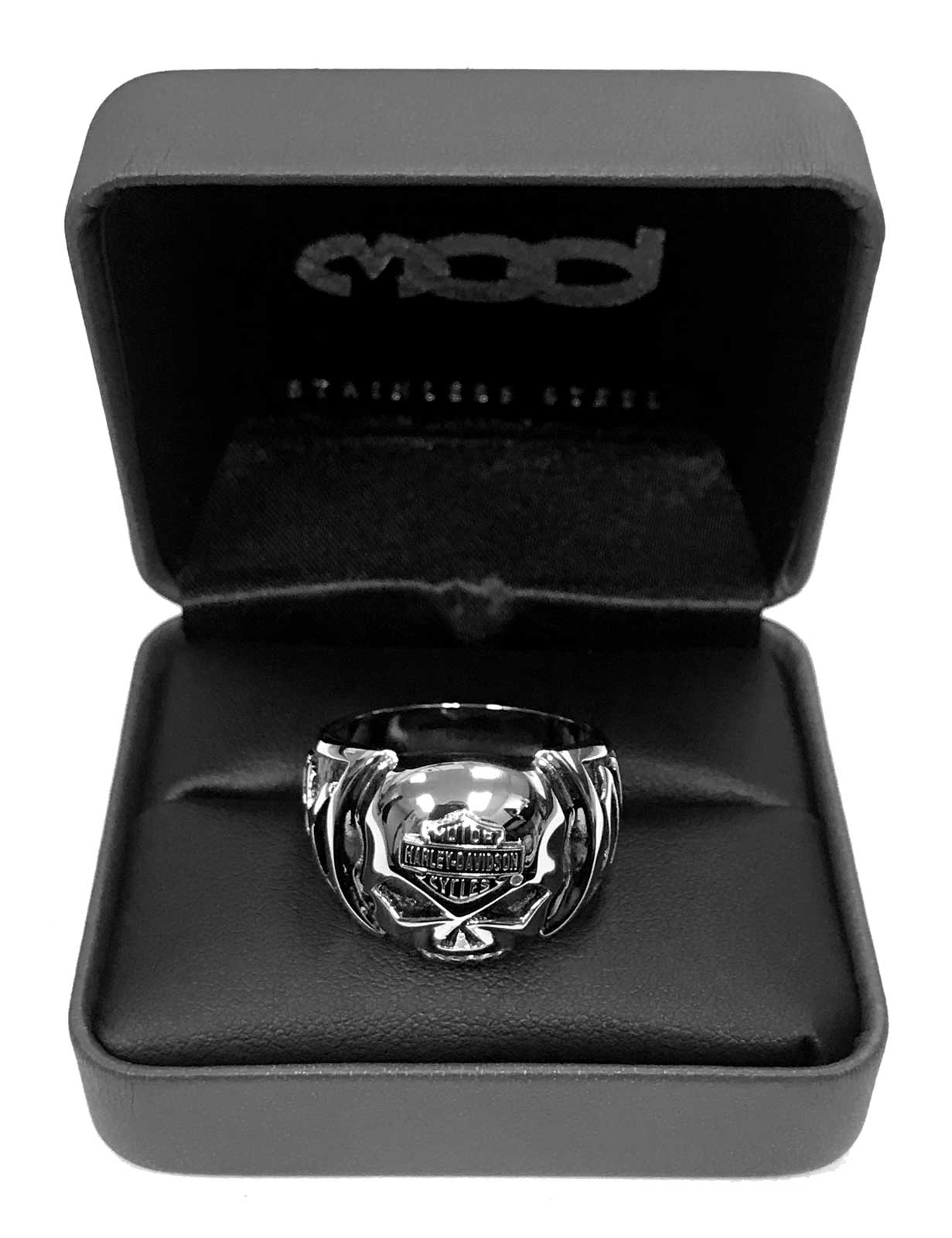 Harley-Davidson スカルリング Harley-Davidson® Men's Skull Ring Stainless Steel HSR0004