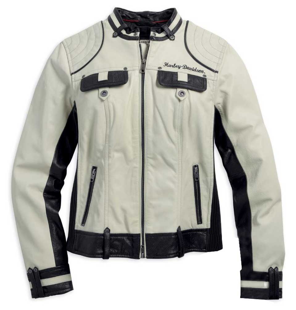 Harley-Davidson Women's Amelia Colorblocked Leather Jacket 98072-14VW - Wisconsin Harley-Davidson