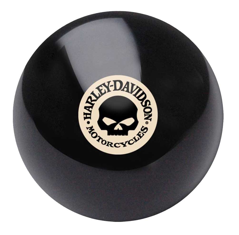 Harley-Davidson® Willie G Skull 8 Ball Pool, Black 2.25 in