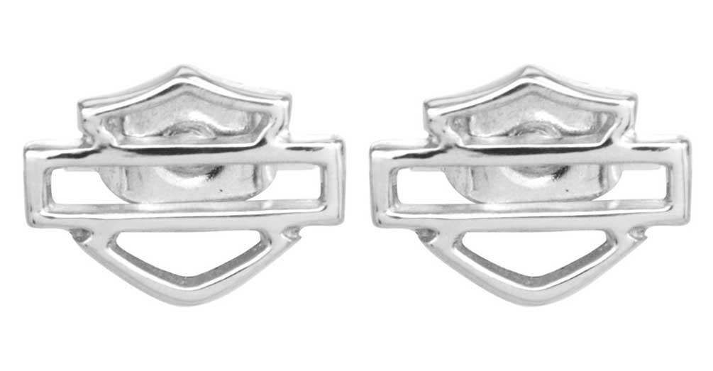 Harley-Davidson Women's Bar & Shield Outline Earrings HDE0193 - Wisconsin Harley-Davidson