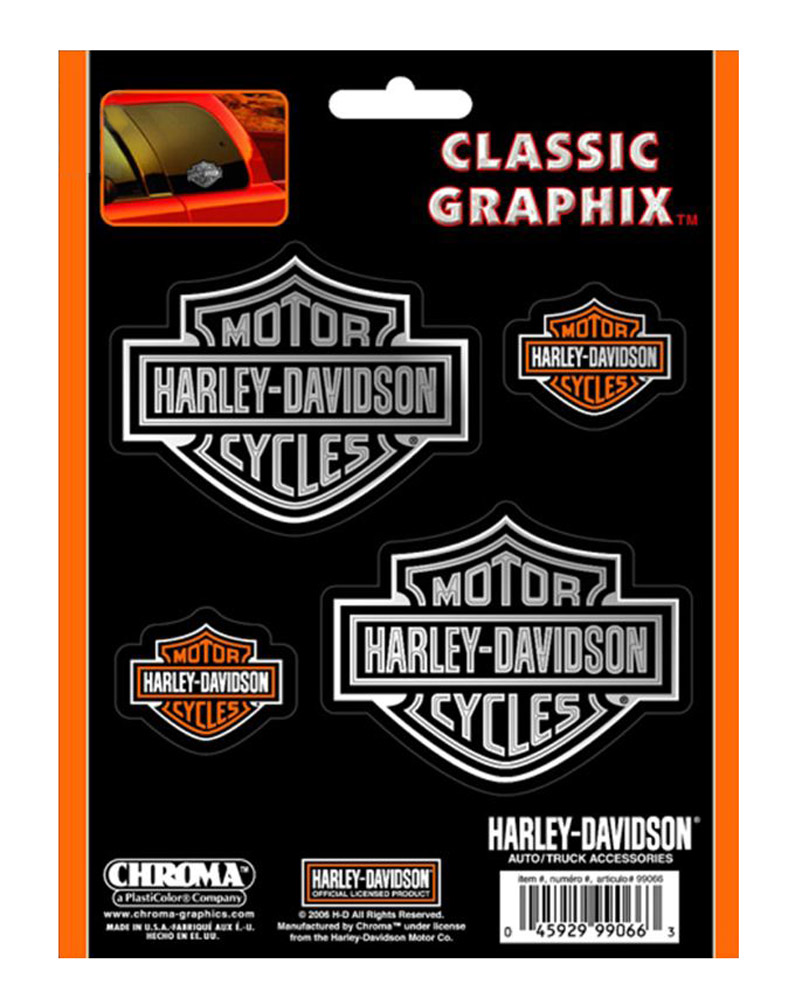 Harley-Davidson® Bar & Shield 4-Piece Decal Set Stickers CG99066