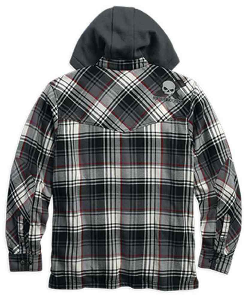 hooded plaid flannel shirt