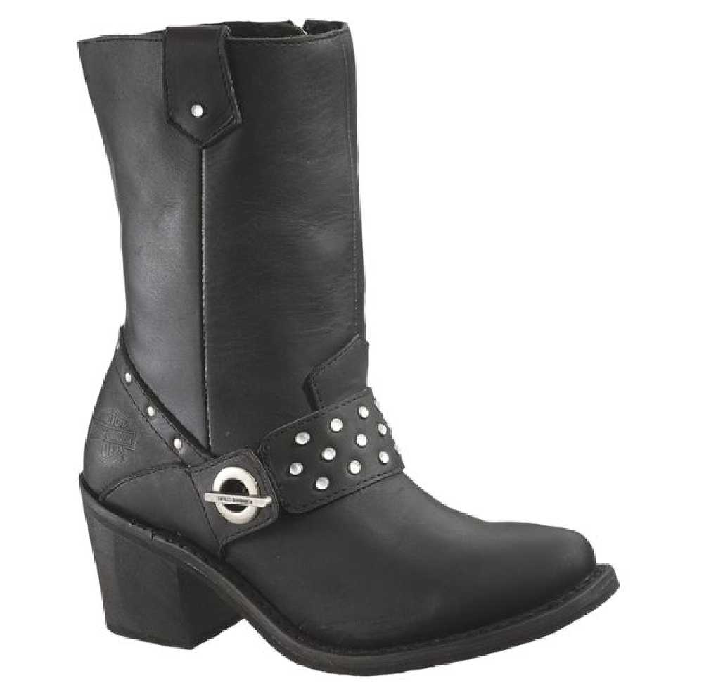 Harley-Davidson® Women's Macie 8-Inch Strap Boots, Black. 2.75