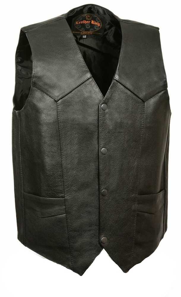 Leather King Men's Classic Snap Front Vest w/ Gun Pockets SH1390 - Wisconsin Harley-Davidson