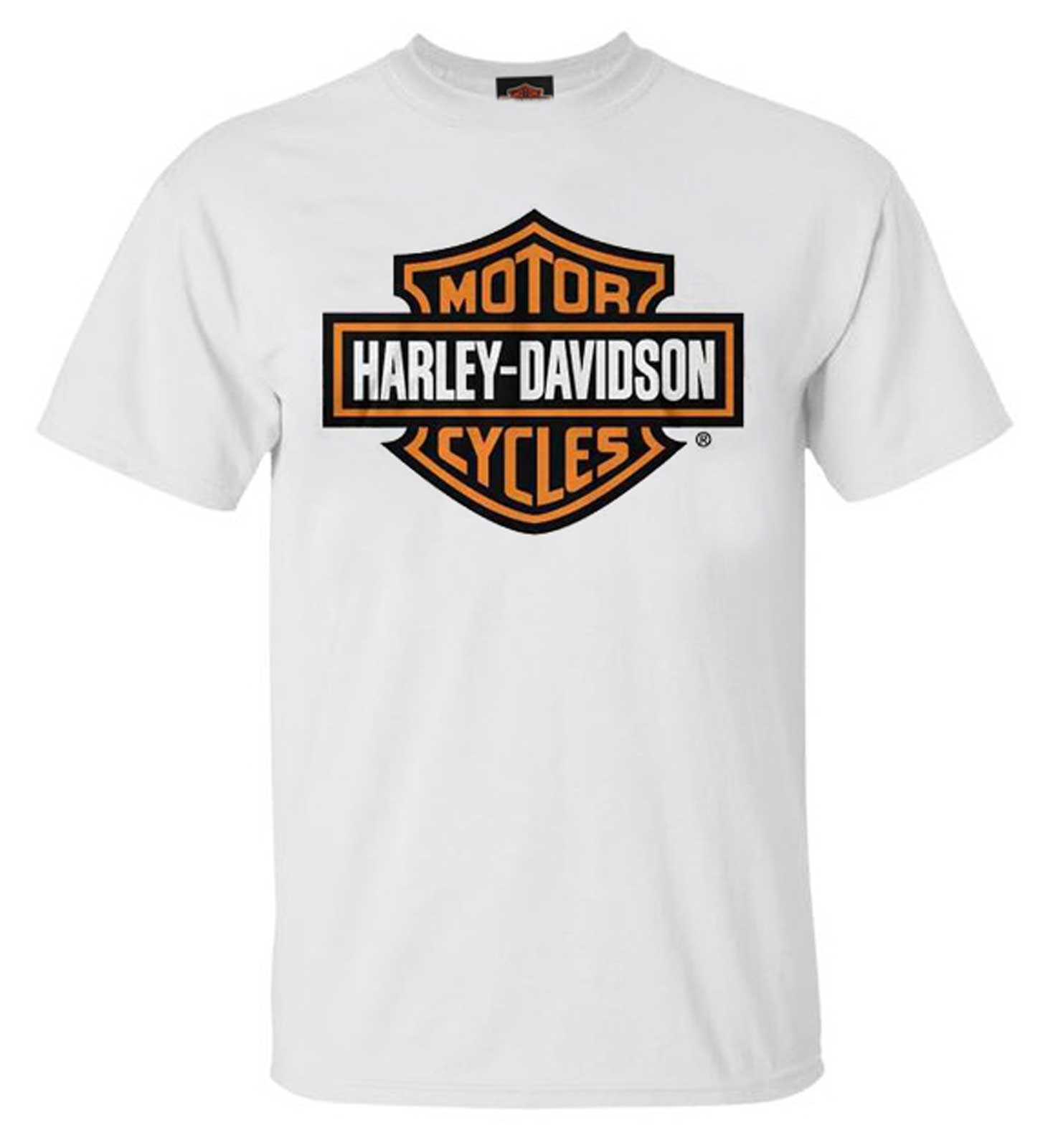 Harley Davidson Men S Orange Bar Shield White T Shirt 30290590 Wisconsin Harley Davidson