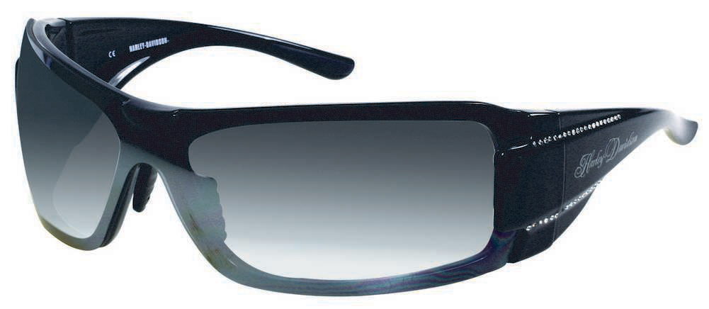 Harley-Davidson Women's Sun Bling Shiny Black Shield Sunglasses HDS8003BLK-3F - Wisconsin Harley-Davidson