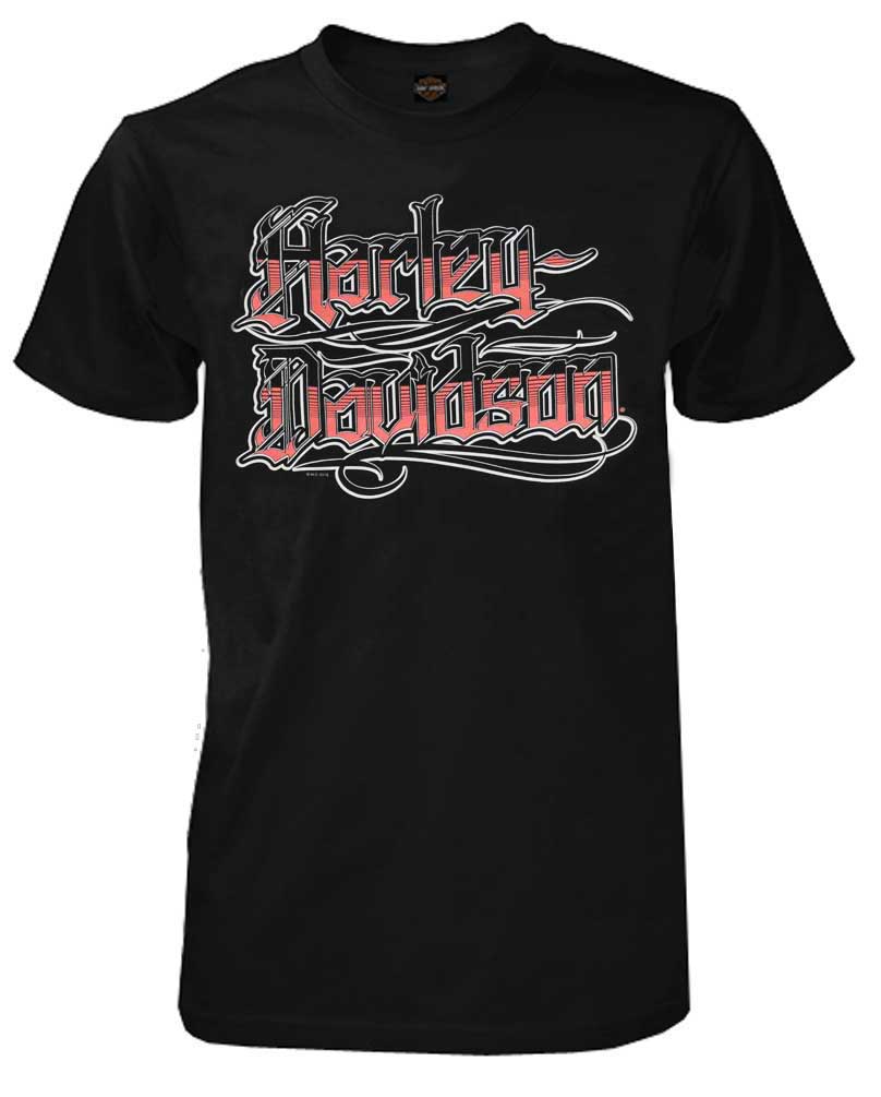 Harley-Davidson Men's T-Shirt, Blackletter H-D Script Tee, Black 30291637 - Wisconsin Harley-Davidson