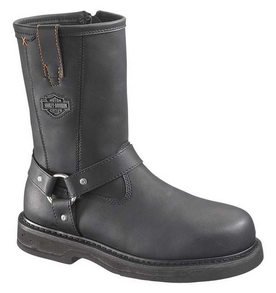Harley-Davidson® Men's Steel Toe 9.5-Inch Black Boots. Zip. D95328 - Wisconsin Harley-Davidson