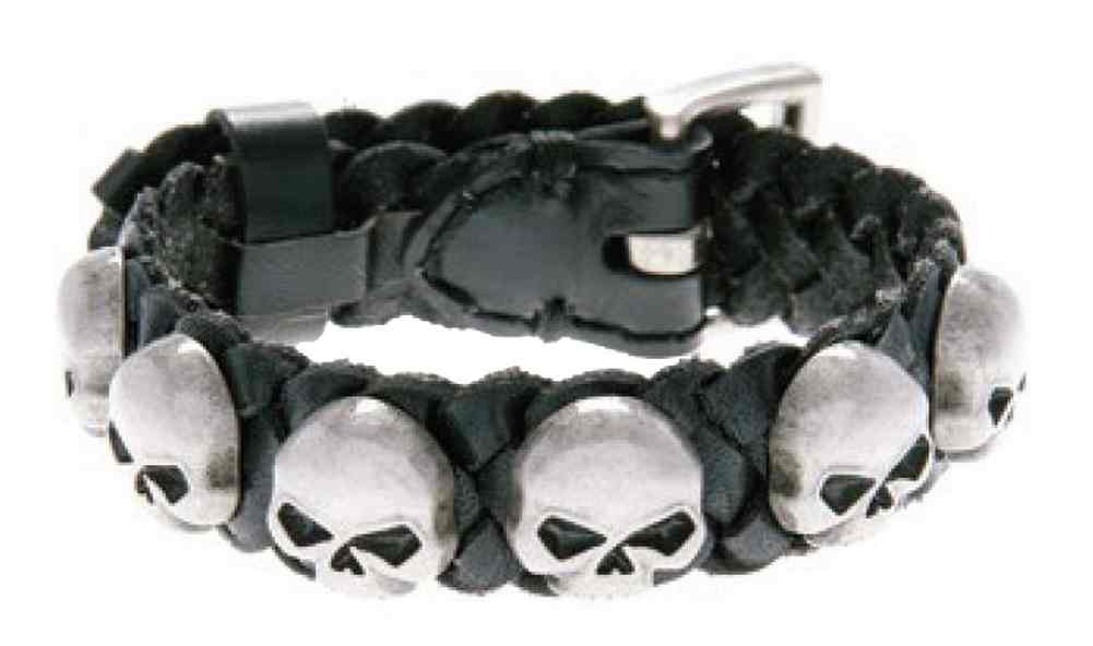 Harley-Davidson Men's Muerto Cuff, Repeated Antique Willie G Skull, HDMCU10788 - Wisconsin Harley-Davidson