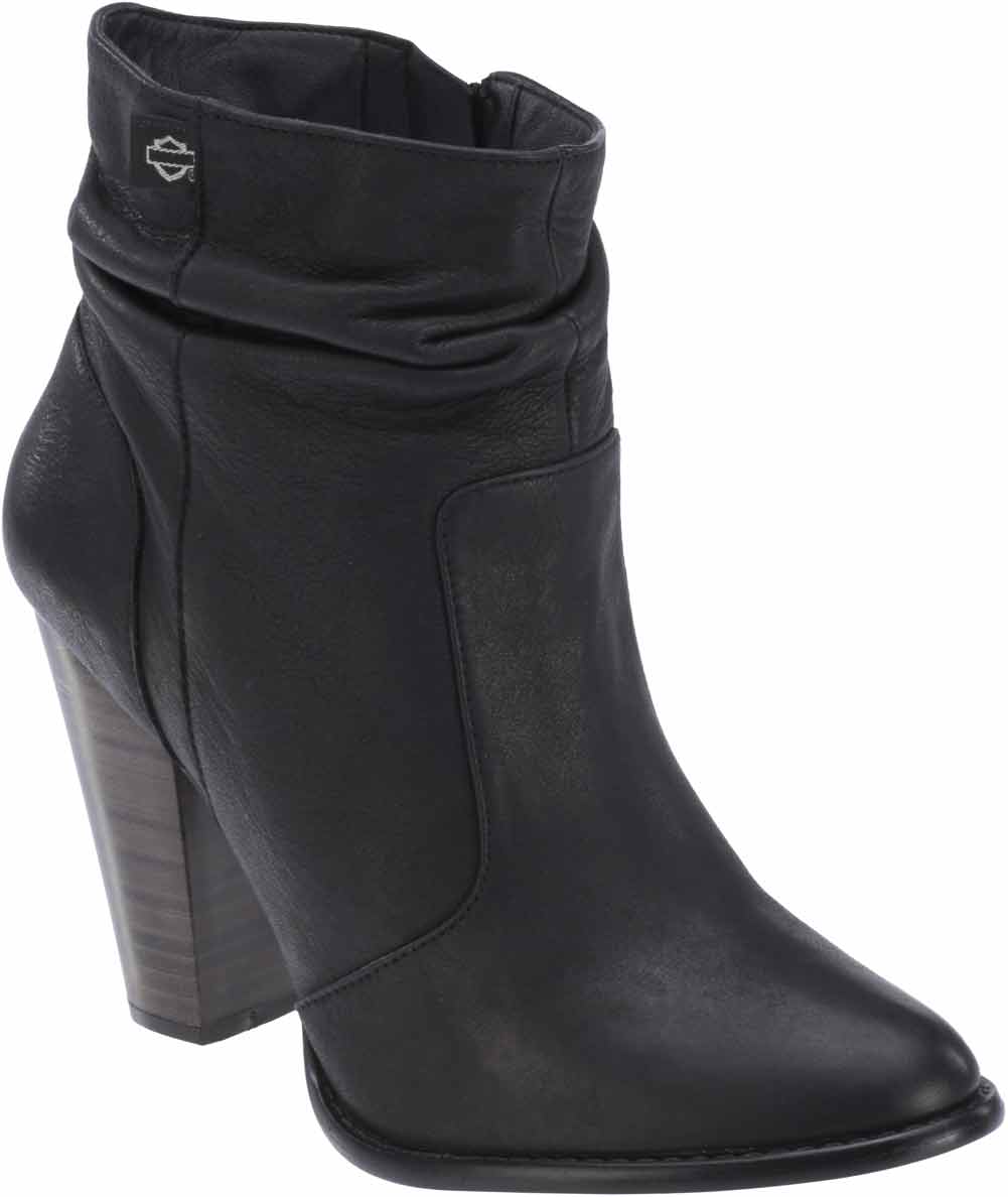 Harley-Davidson Women's Stonebrook Hi-Heel Black Label Boots. Zipper. D88802 - Wisconsin Harley-Davidson