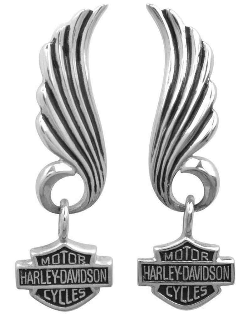 Harley-Davidson Women's Little Wing Bar & Shield Post Dangle Earrings HDE0270 - Wisconsin Harley-Davidson