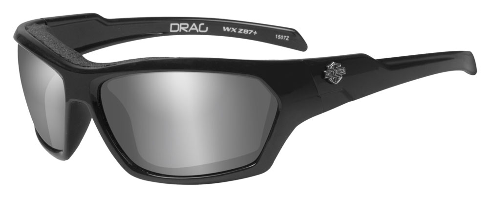 Harley-Davidson Men's Drag Gasket Sunglasses, Gray Lens / Black Frames HADRA02 - Wisconsin Harley-Davidson