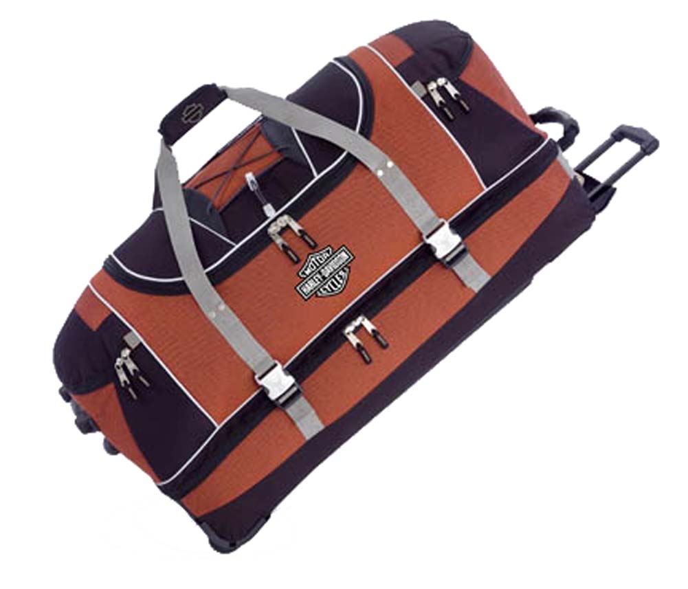 Harley-Davidson Hybrid Luggage 35'' Travel Equipment Duffel, Rust/Black 99635-RB - Wisconsin Harley-Davidson