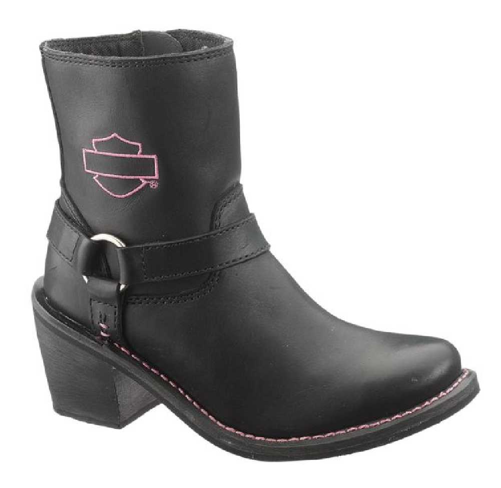 Harley-Davidson Wolverine Women's Morgan Black Leather 7-Inch Boots D87008 - Wisconsin Harley-Davidson