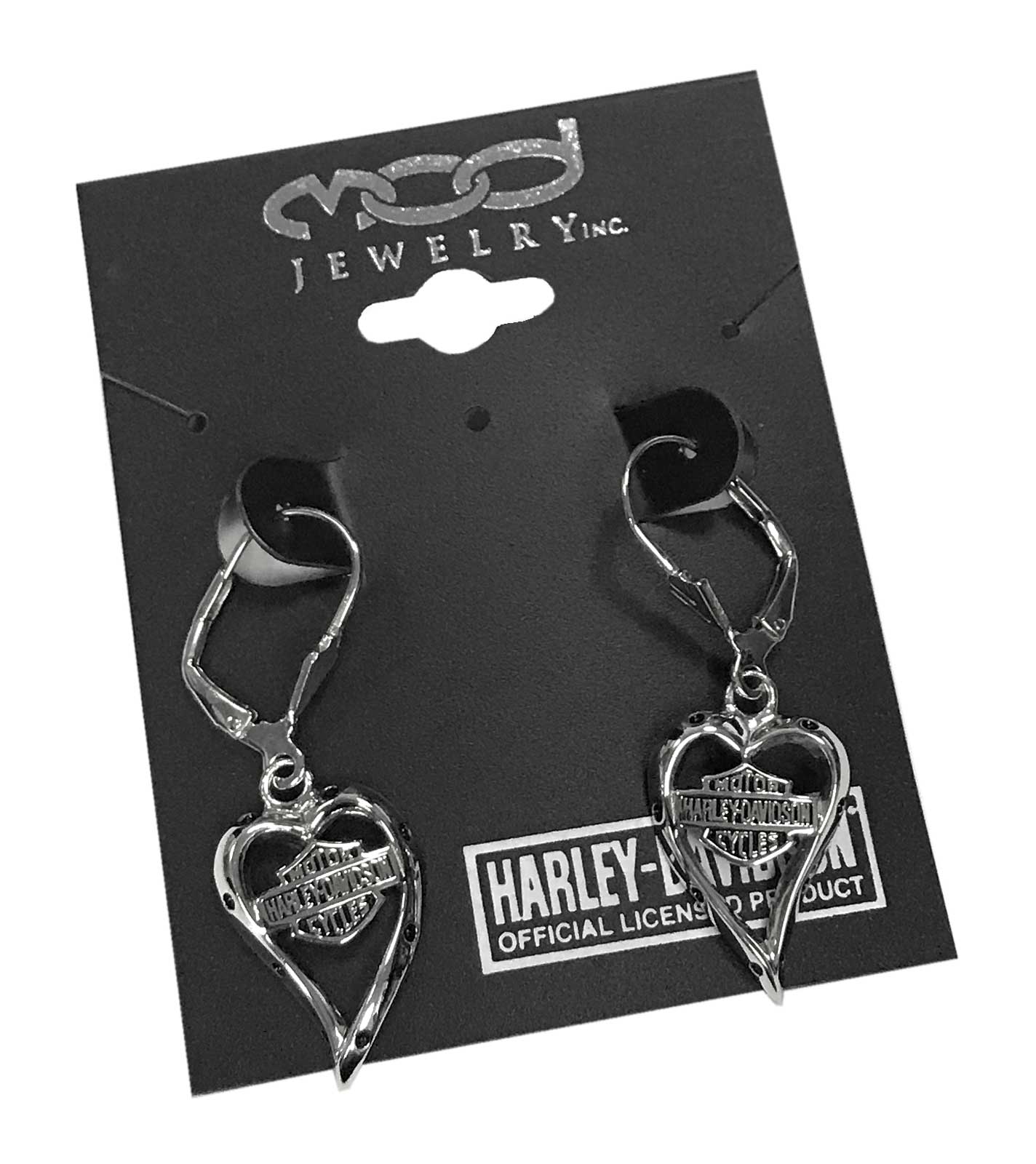 Harley-Davidson Free Shipping - Harley-Davidson Women's Bar & Shield Dangle Heart Earrings HDE0133 - Free Shipping on many products plus Orders Over $99