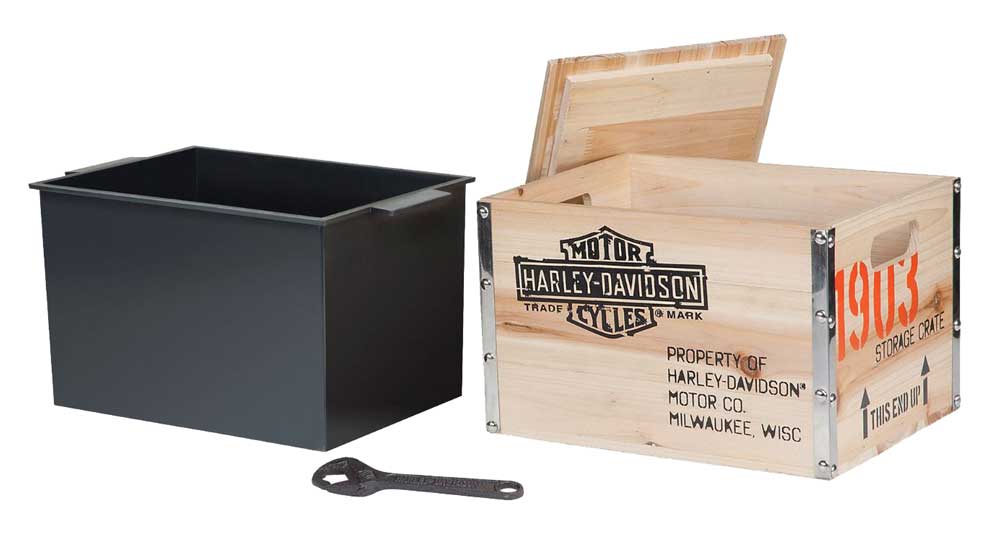 Harley-Davidson® 1903 Vintage Wooden Crate Cooler 13.75 x 10 x