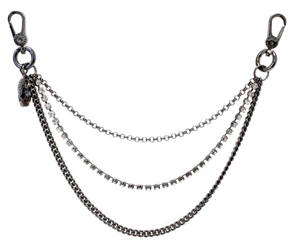Harley-Davidson Women's Swag Hip Chain, Sugar Willie G Skull, Silver HDWSW10663 - Wisconsin Harley-Davidson
