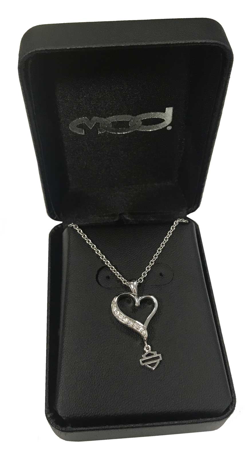 Harley-Davidson Free Shipping - Harley-Davidson Women's Necklace, Embellished Rebel Heart, Silver HDN0315-18 - Free Shipping on many products plus Orders Over $99