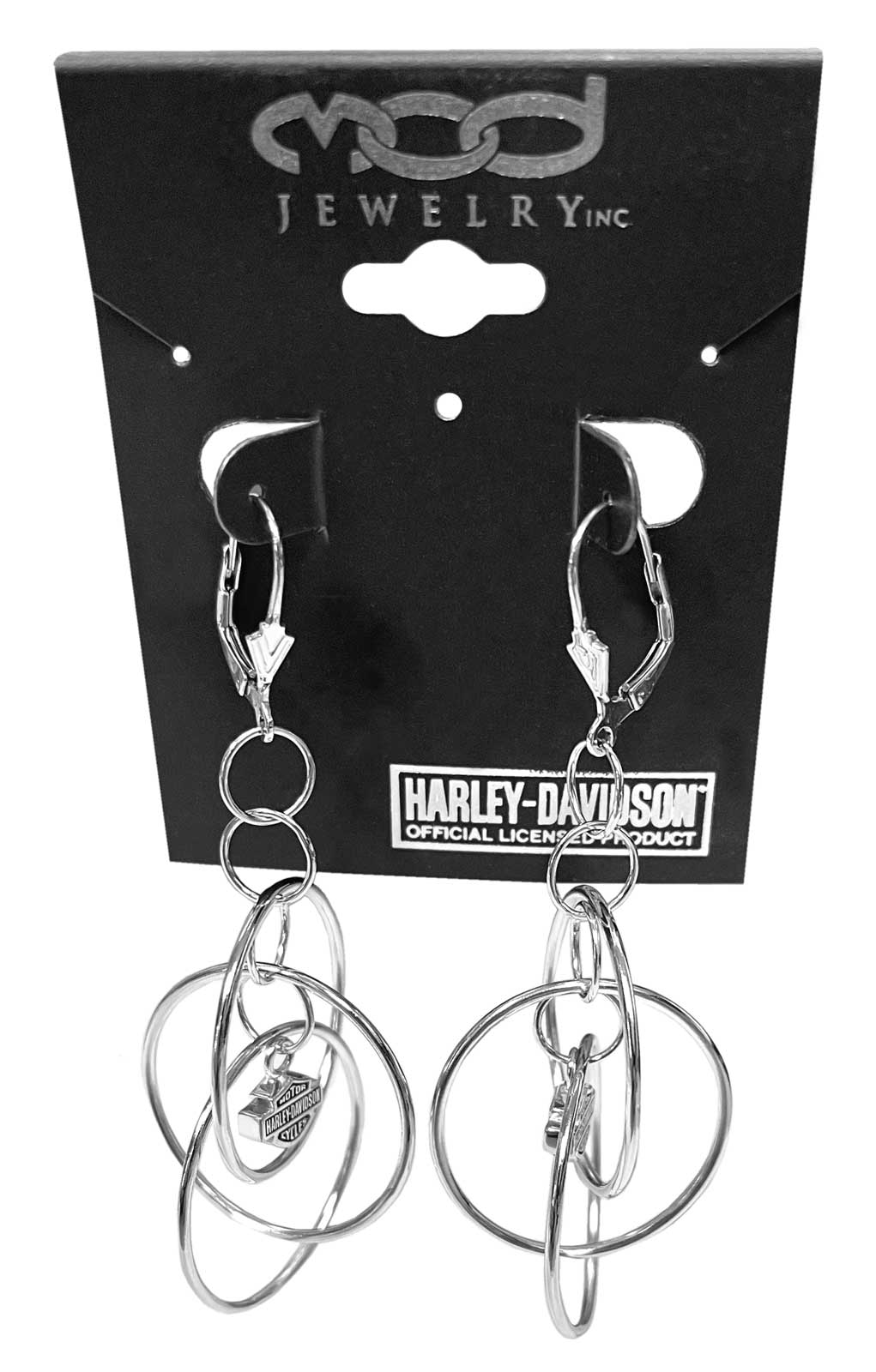 Harley-Davidson Free Shipping - Harley-Davidson Women's Earrings, Multi Hoop Bar & Shield Dangle, Silver HDE0055 - Free Shipping on many products plus Orders Over $99