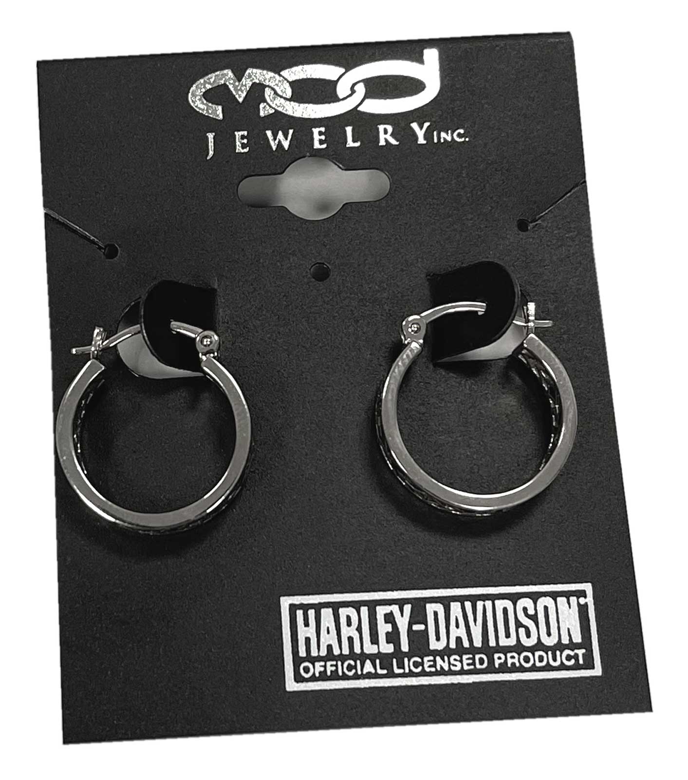 Harley-Davidson® Women's Earrings, Aztec Bar & Shield Hoops