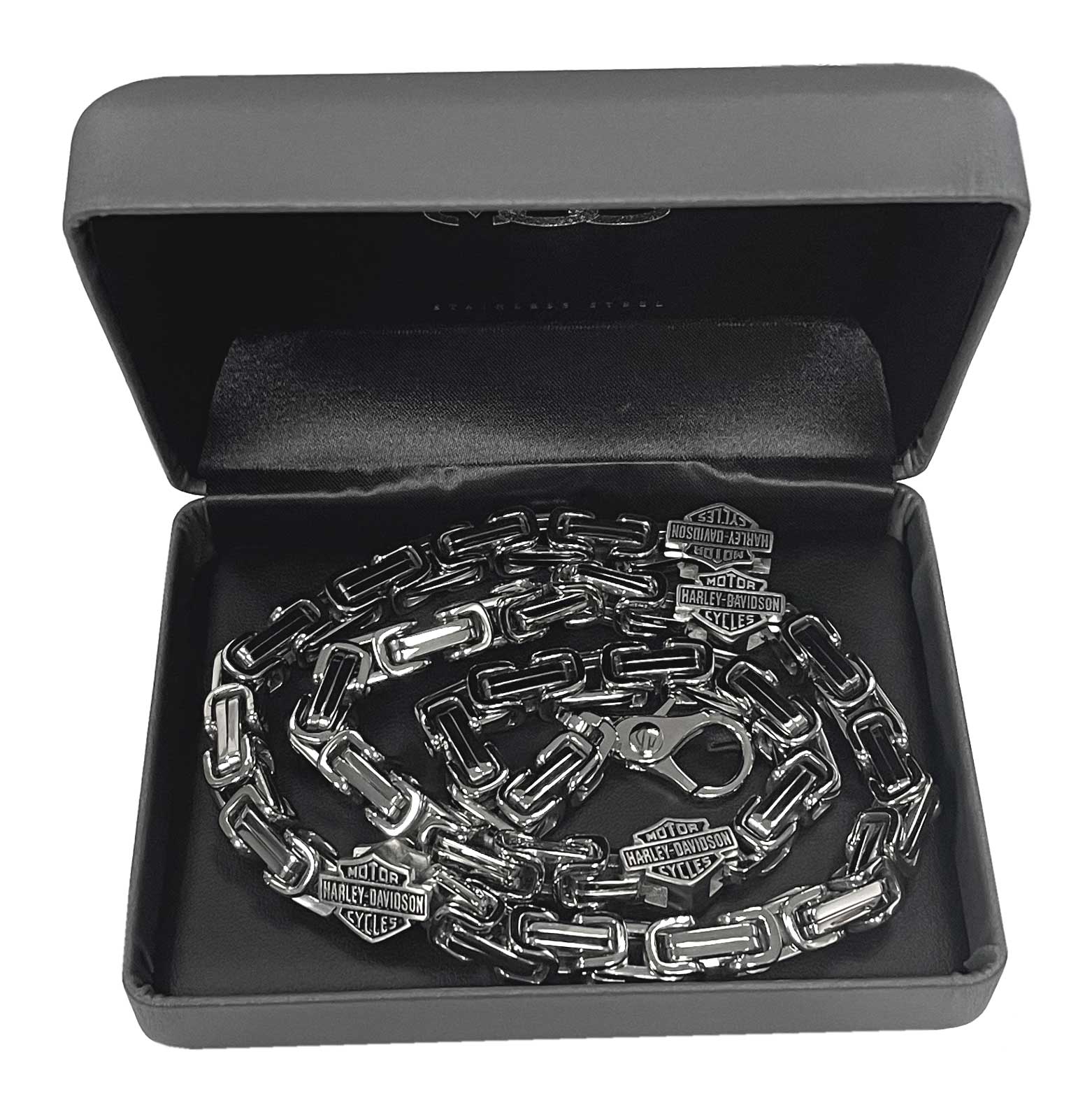 Harley-Davidson Men's Stainless Steel Double Link Necklace, Silver HSN0026-22 - No Hassle Returns at Wisconsin Harley