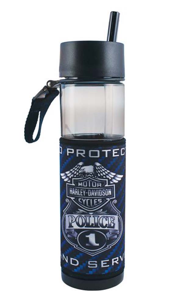 Harley-Davidson Police Original Slim Sports Plastic Water Bottle SL126389 - Wisconsin Harley-Davidson