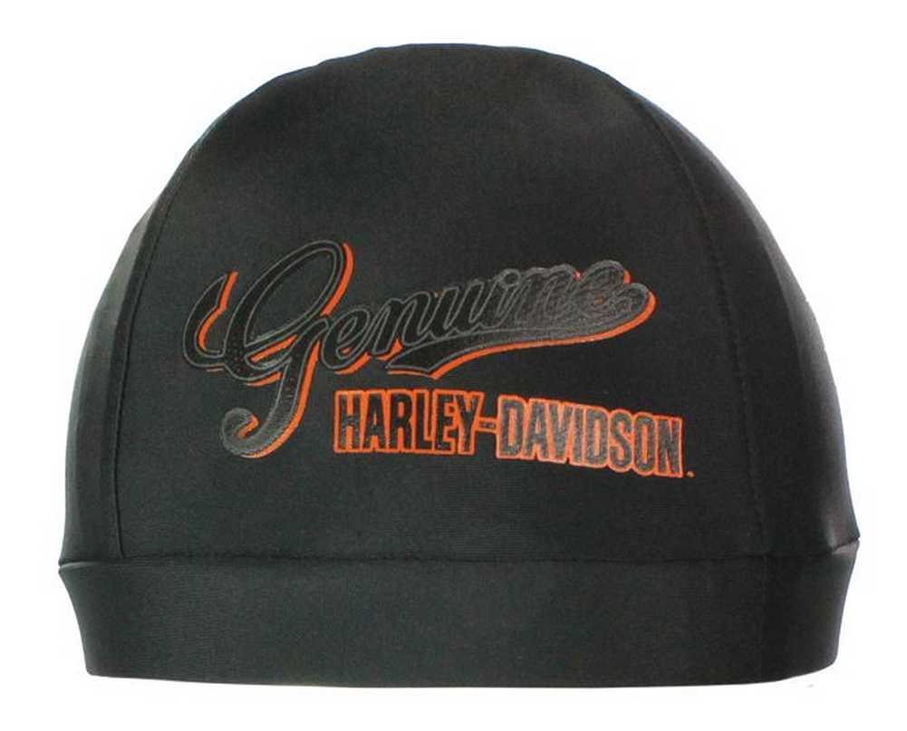 Harley-Davidson Genuine Script Skull Cap Black SK01130 - Wisconsin Harley-Davidson