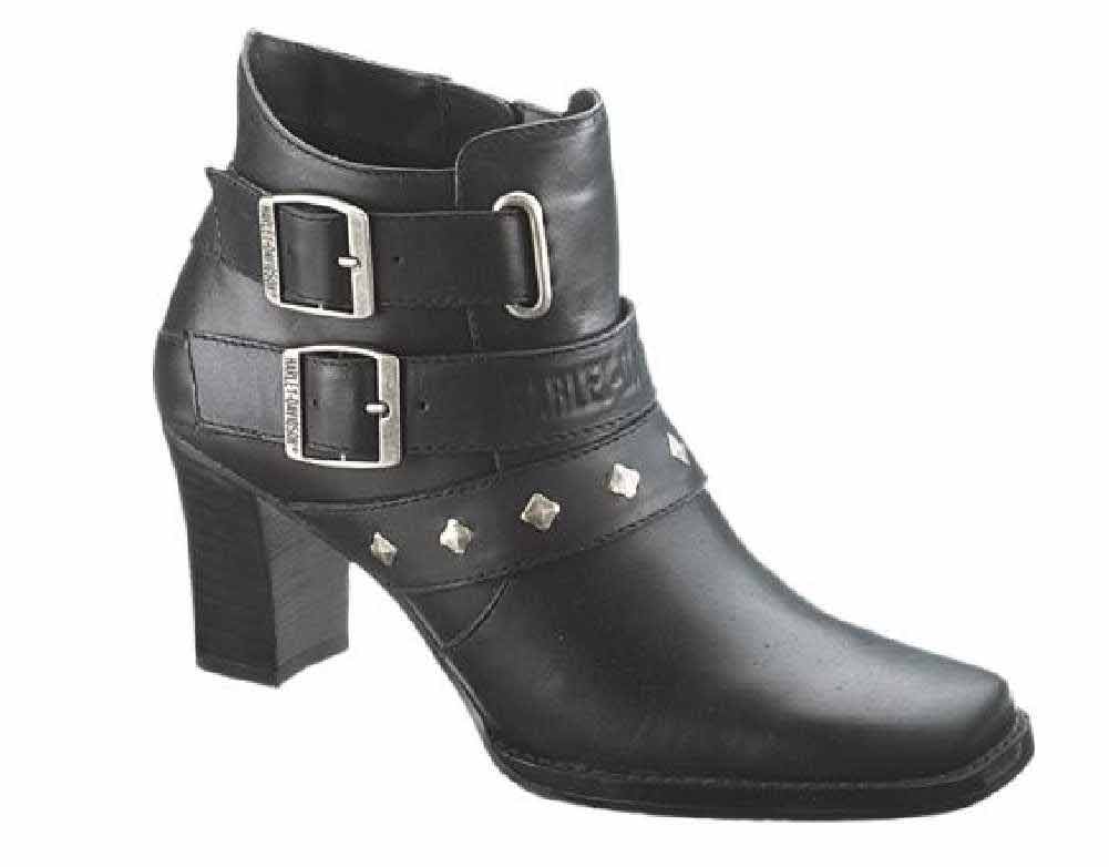 Harley-Davidson Women's Bridgit Shootie Black 4-Inch Boots, Inside Zipper D84507 - Wisconsin Harley-Davidson