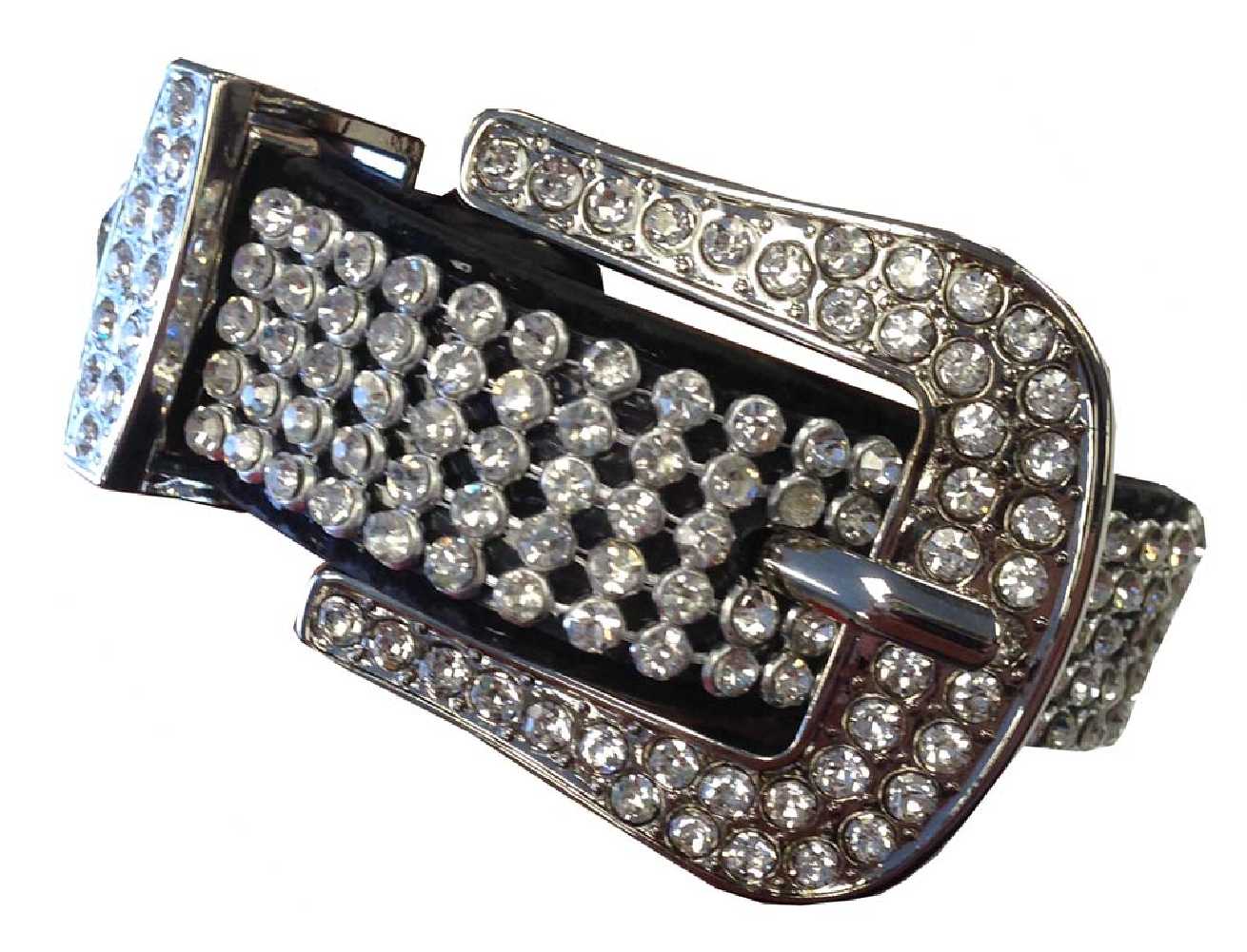 That's A Wrap Women's Rhinestone Bling Belt Buckle Bracelet, Leather . LC-323B - Wisconsin Harley-Davidson