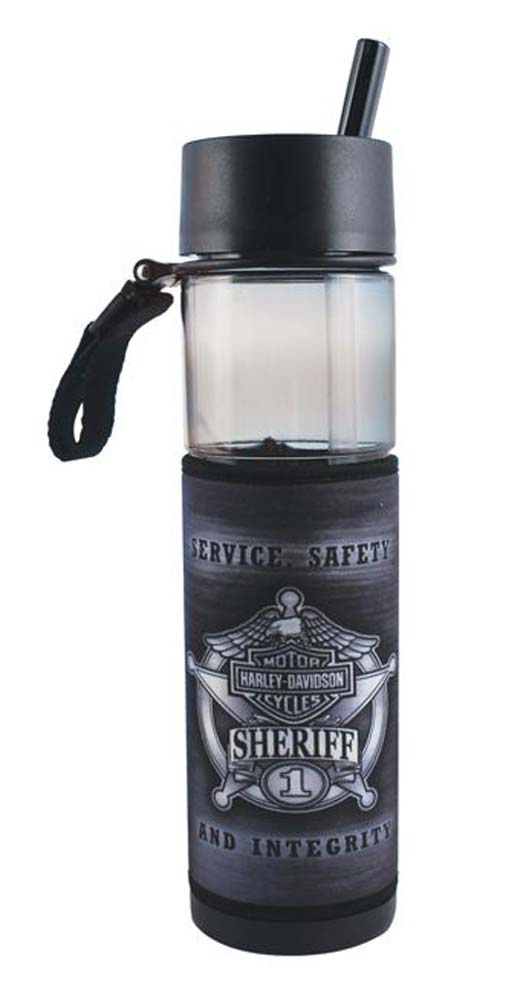 Harley-Davidson Sheriff Original Slim Sports Plastic Water Bottle SL126475 - Wisconsin Harley-Davidson