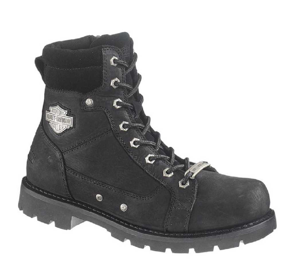Harley-Davidson Men's Renzo Lace-Up 6-Inch Black Motorcycle Boots D94339 - Wisconsin Harley-Davidson