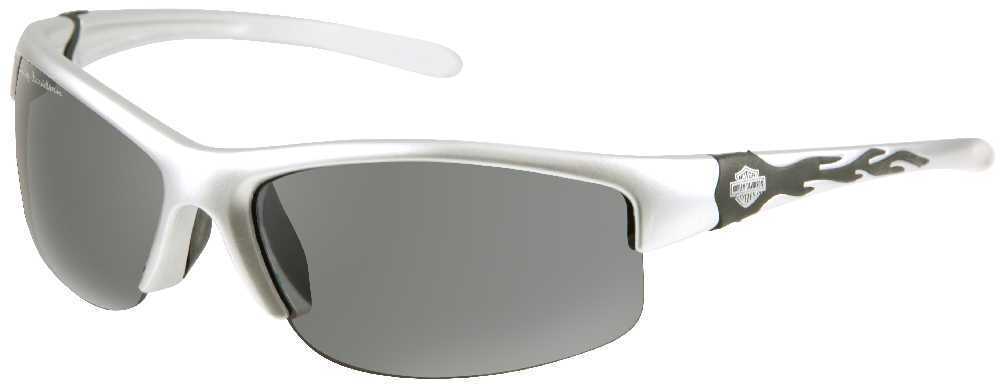 Harley-Davidson Men's Sun Semi-Rimless Silver w/ Grey Lens Sunglasses HDS580SI-3 - Wisconsin Harley-Davidson