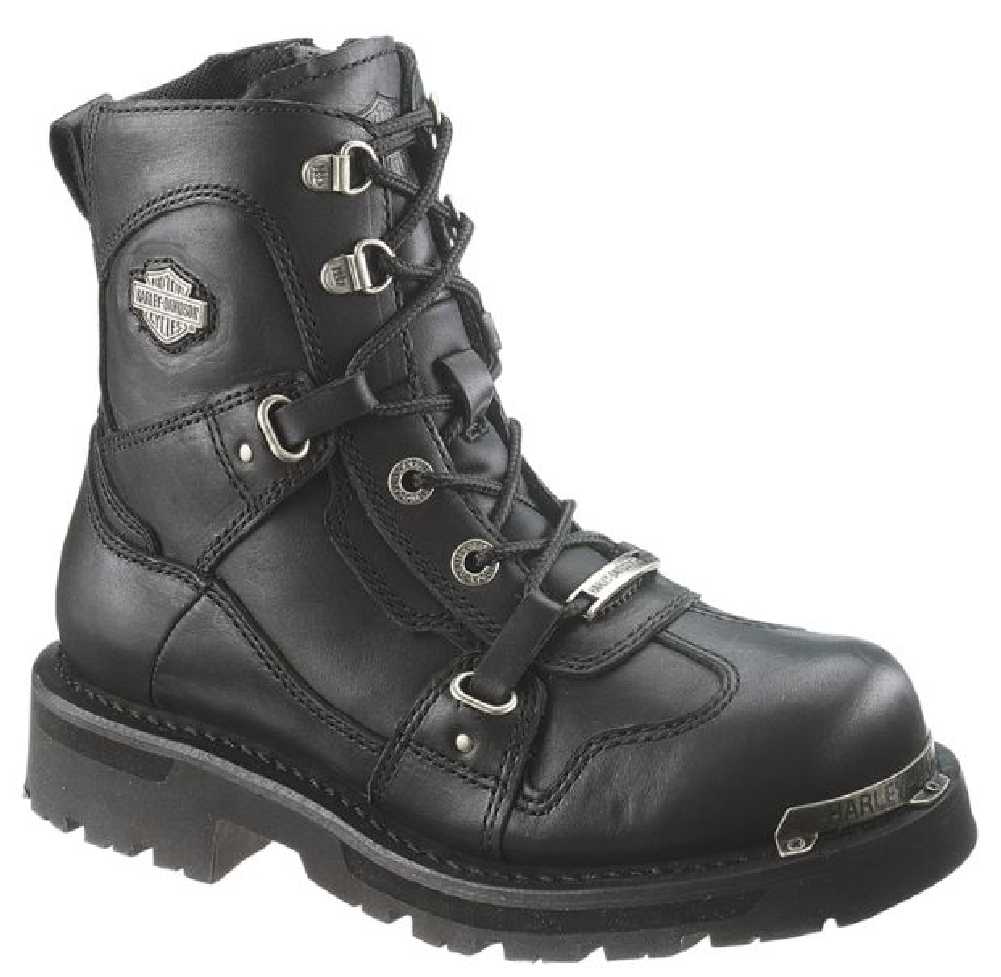 Black 6-Inch Motorcycle Boots D84499 