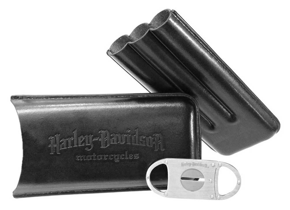 Harley-Davidson Leather Cigar Case & Cutter HDL-18550 - No Hassle Returns at Wisconsin Harley