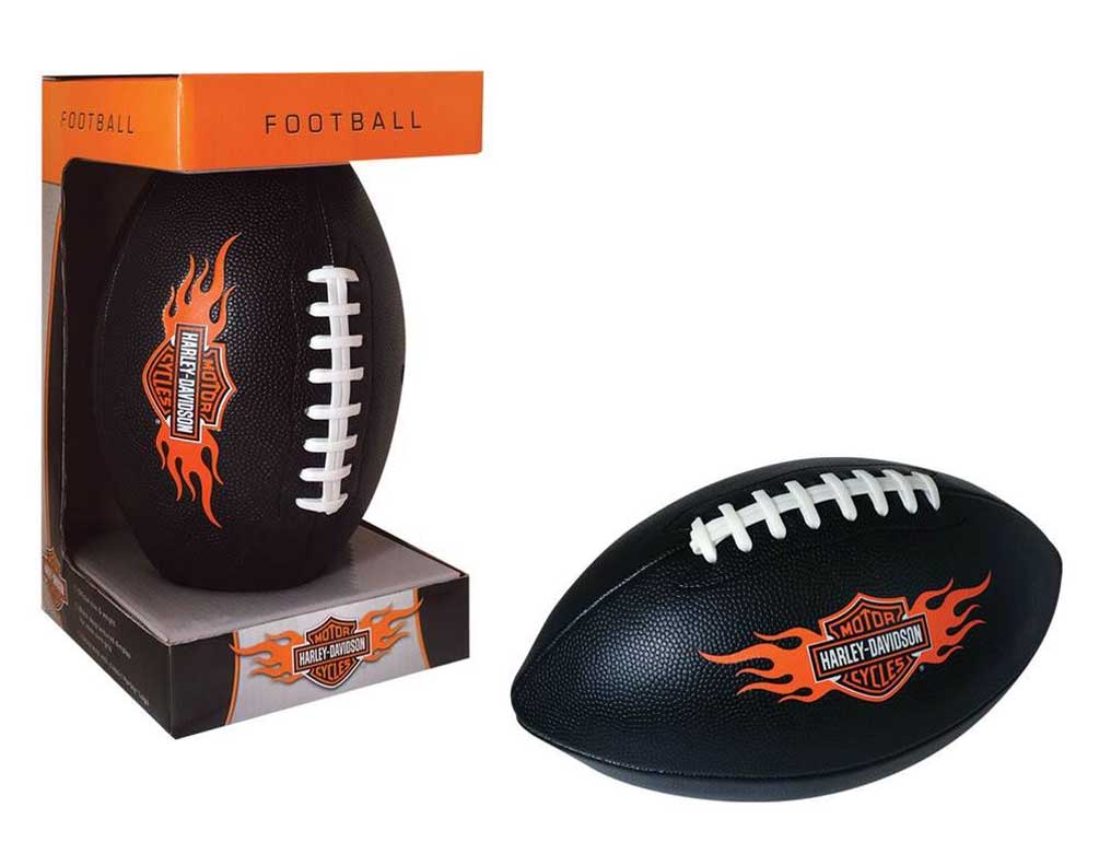 Harley-Davidson Football, Bar & Shield Flames Logo, Regulation Size/Weight 66409 - Wisconsin Harley-Davidson