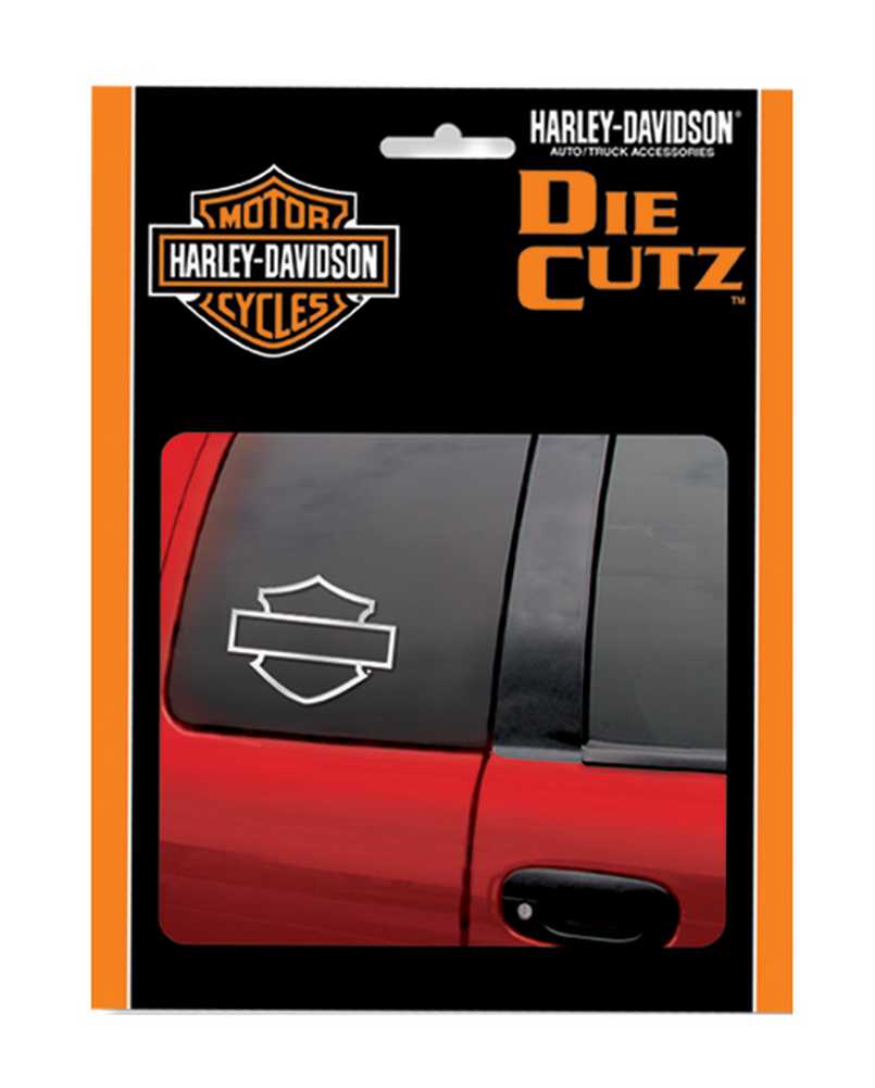 Harley-Davidson Bar & Shield Chrome Silhouette Die Cutz Window Decal CG3661 - Wisconsin Harley-Davidson
