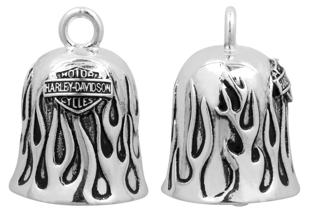 Harley-Davidson Free Shipping - Harley-Davidson Silver Flames Bar & Shield Ride Bell HRB031 - Free Shipping on many products plus Orders Over $99