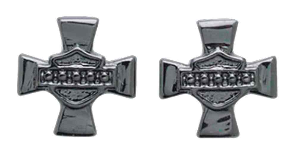 Harley-Davidson Women's Earrings, Cross Bar & Shield Stud Earrings 97782-16VW - Wisconsin Harley-Davidson