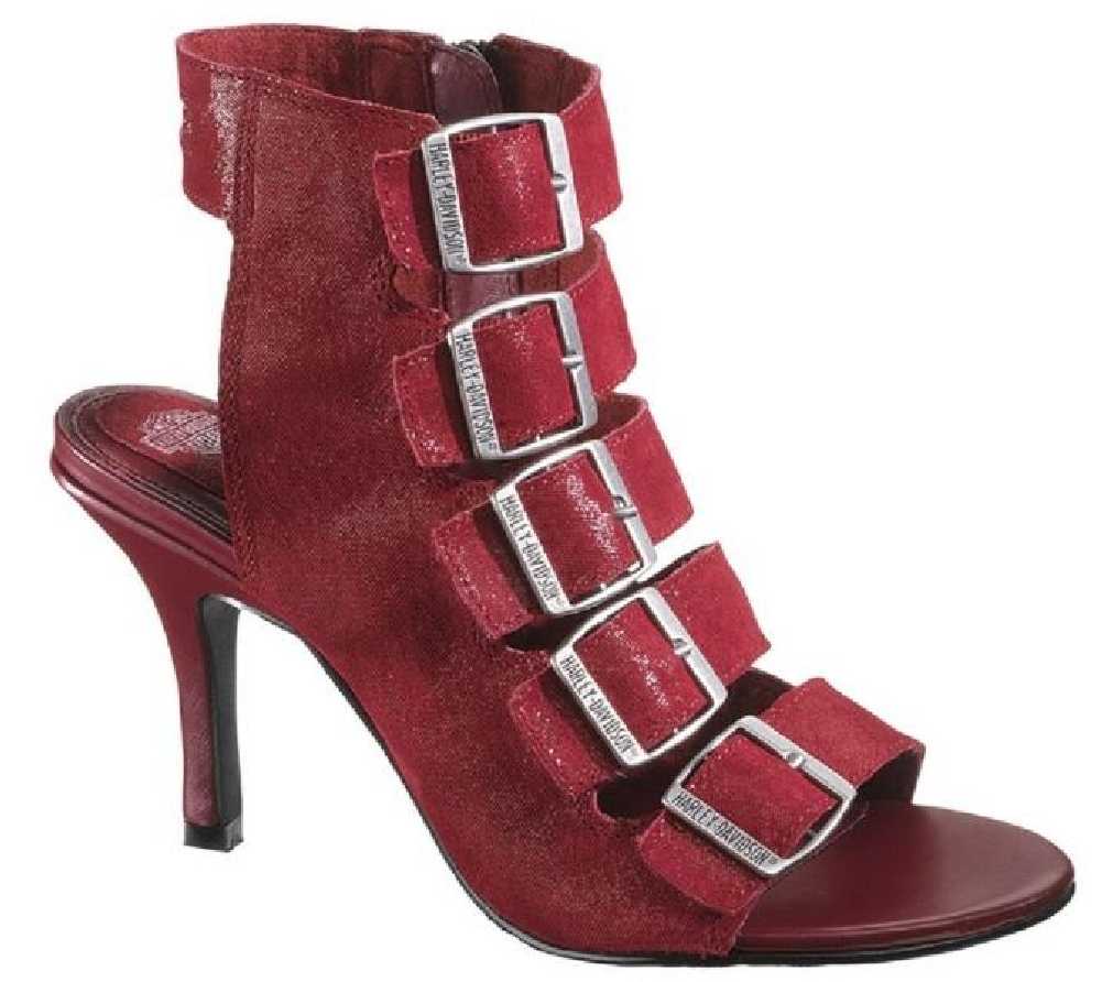 Harley-Davidson Women's Lottie Red 4.5-Inch Shaft High Heel Shoes D82490 - Wisconsin Harley-Davidson