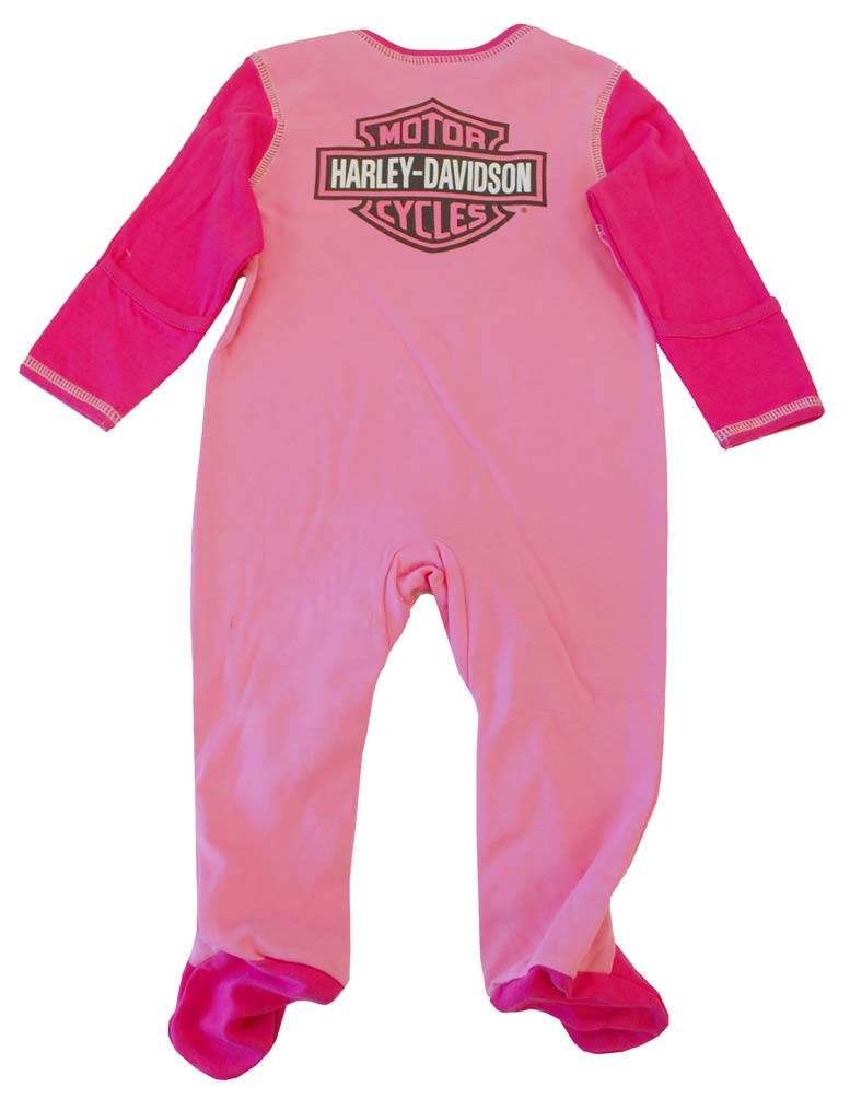 Harley-Davidson Free Shipping - Harley-Davidson Baby Girls' Footed Coverall Sleeper, Two Toned Pink. F9LGI88HD - Free Shipping on many products plus Orders Over $99