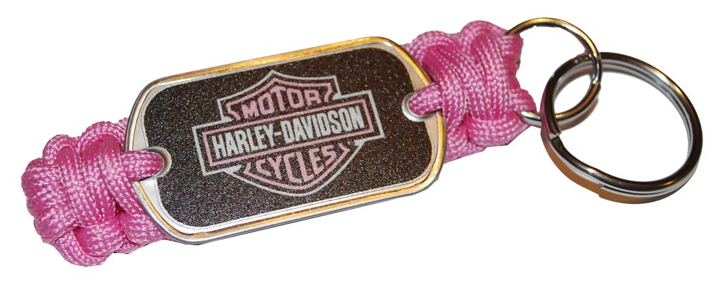 Harley-Davidson Survival Bar & Shield Key Fob Pink 201106683 - Wisconsin Harley-Davidson