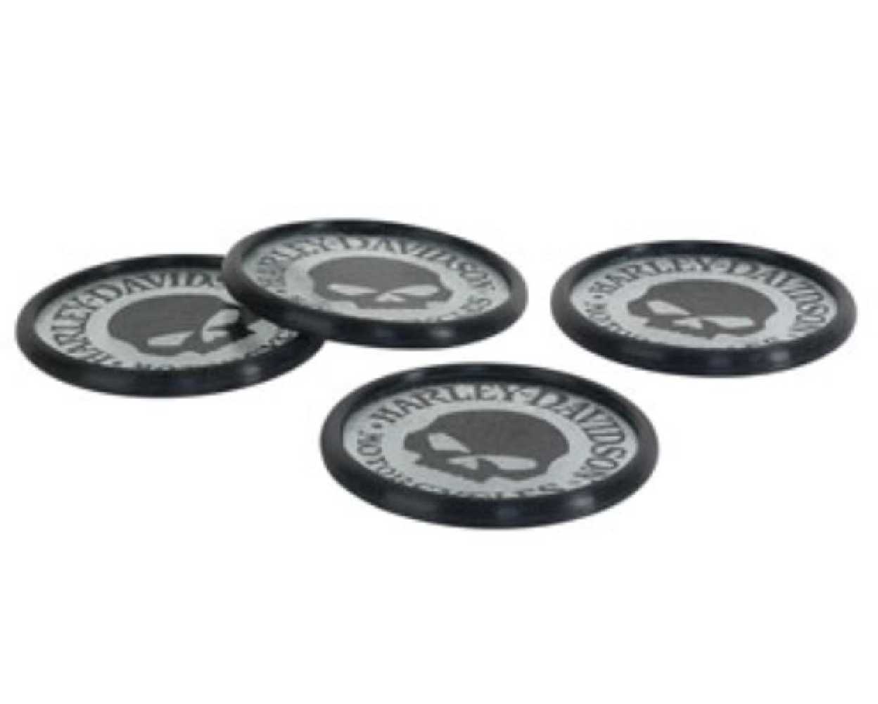Harley-Davidson Skull Glass Coaster Set of 4 HDL-18528 - Wisconsin Harley-Davidson