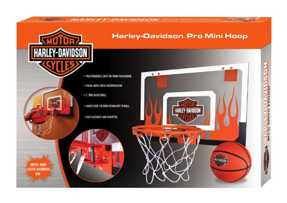Harley-Davidson® Mini Basketball & Hoop Set, Easy Assembly